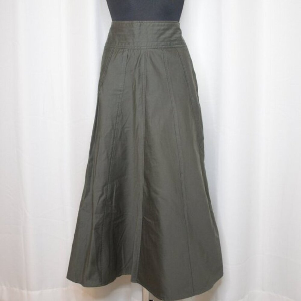 Vintage 90s Y2k Simons Contemporaire Cotton Twill Maxi Skirt Sz 4